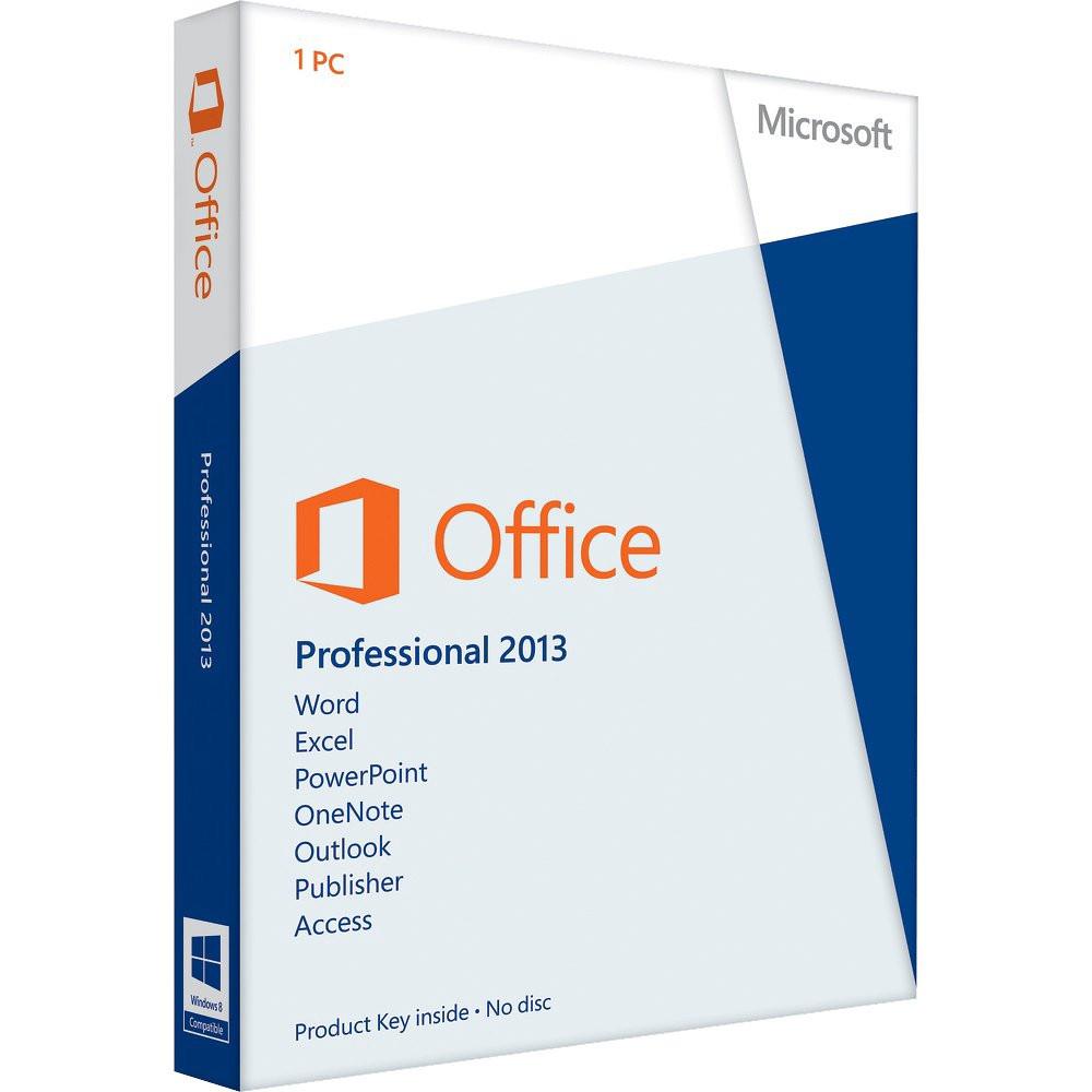 MICROSOFT OFFICE PROFESSIONAL 2013 FULL WINDOWS WORD EXCEL ACCESS SKU 269-16094 - ENGLISH