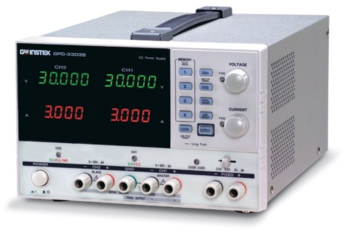 GW Instek Fuente de Poder Variable de DC, Triple Salida, Dos de 0~30.0V y 0~3.0A, Una de 2.5V/3.3V/5.0V y 3A (fijo), Potencia de Salida de 195W, Interfaz USB Estándar