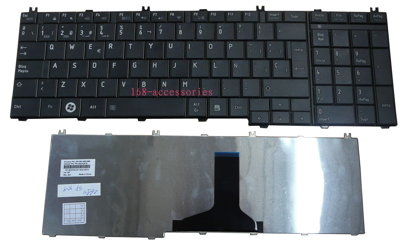 TOSHIBA Satellite L650 L650D L670 L670D Teclado Spanish Keyboard SP black