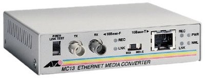 Allied Telesis AT-MC13-10 Media Converter - 1 x RJ-45 , 1 x ST - 10Base-T, 10Base-FL
