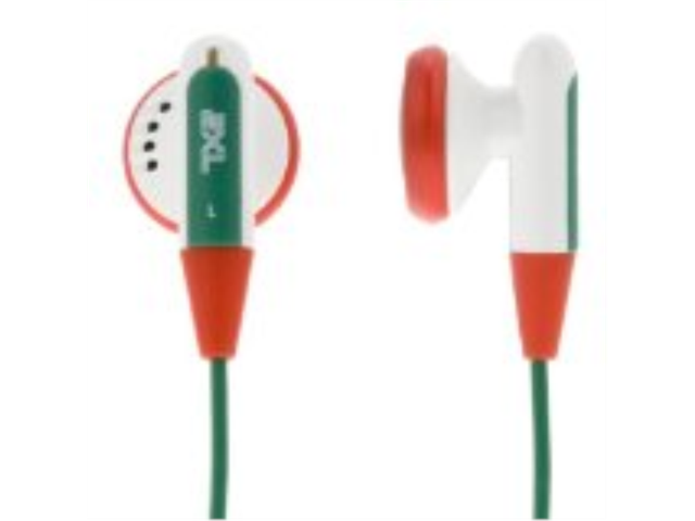 2XL 2X-001N Ratio Nuevo Sonido Ear Bud Headphones (Red,White,Green)