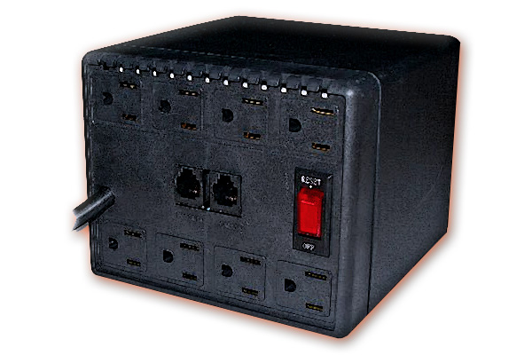 REGULADOR COMPLET 1300VA 8 CONTACTOS NEGRO ERV-5-008