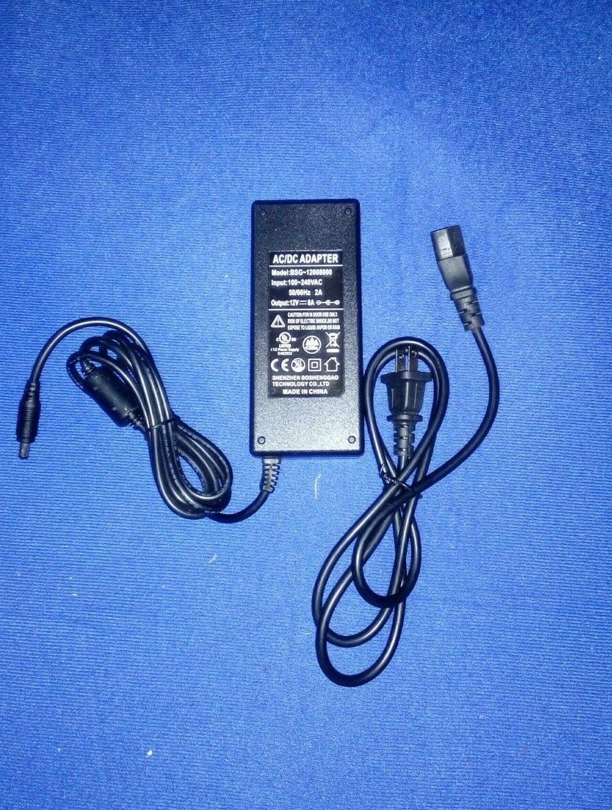 AC Adapter Power Supply Unit BSG-12008000 DS120096C14-W 12V 8A.