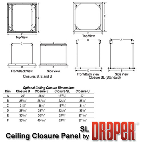Draper 300291 Panel de cierre de techo para Scissor Lift SL4-12 (tamaño SL, blanco)