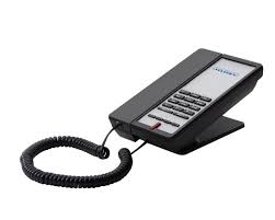 Teledex Cetis E Series E100 con Cable Analógico de una sola línea Teléfono Altavoz de hotel, Negro