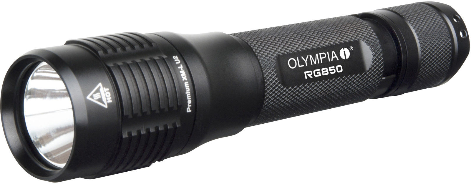 Olympia RG850 High-Performance Rugged Flashlight, Black RG850