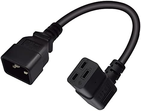 Cable de alimentación C20 a ángulo recto C19 de Toptekits, cable de alimentación para servidor/PDU (C20 a ángulo recto C19)