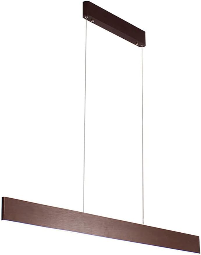Lámpara de araña LED de 16 W, 31 1/2 pulgadas, moderna, con forma de tira larga, lámpara colgante de techo con pantalla acrílica blanca, accesorio de iluminación colgante de montaje empotrado para sal