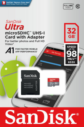 SanDisk Ultra 32GB Micro SD C10 Sdhc Sdxc Tarjeta De Memoria Flash TF