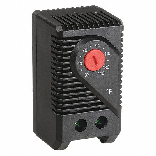 Termostato ATEMNO para usar con ventiladores Hoffman regula y monitorea la temperatura del aire en gabinetes con ventiladores.