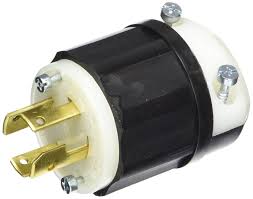 LEVITON 3431-C 30 Amp, 120/208 Volt 3-Phase Y, Non-NEMA, 4P, 4W, Locking Plug-B