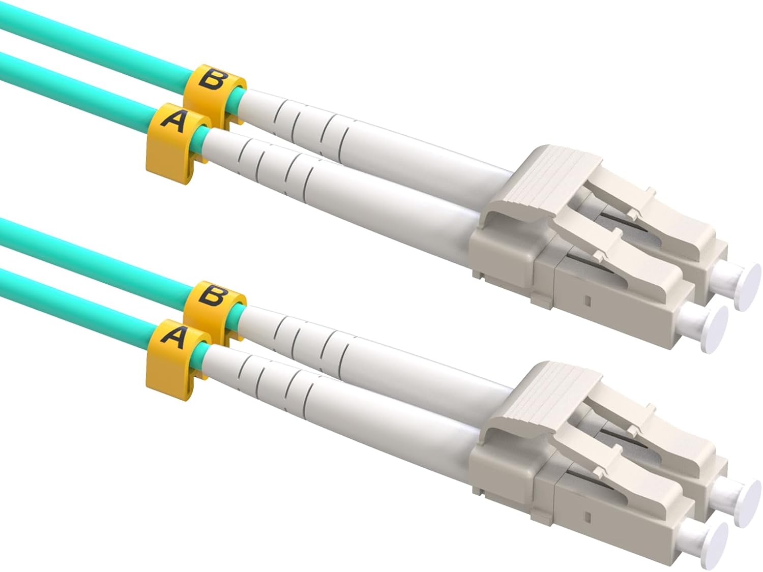 CABLE DE CONEXIÓN DE FIBRA ÓPTICA GIGABIT DE 10 G CON LC A LC MULTIMODO OM3 DÚPLEX 50/125 OFNP (3 M, OM3-2PACK)