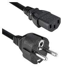 Cable de alimentación 3 Cond CEE 7/VII a IEC 320-C13 Negro H05VV-F 5.90 pulgadas