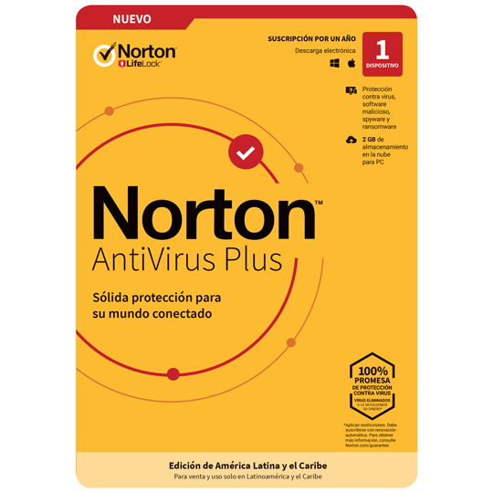 ANTIVIRUS PLUS NORTON PARA UN DISOSITIVO, SUSCRIPCION POR UN AÑO