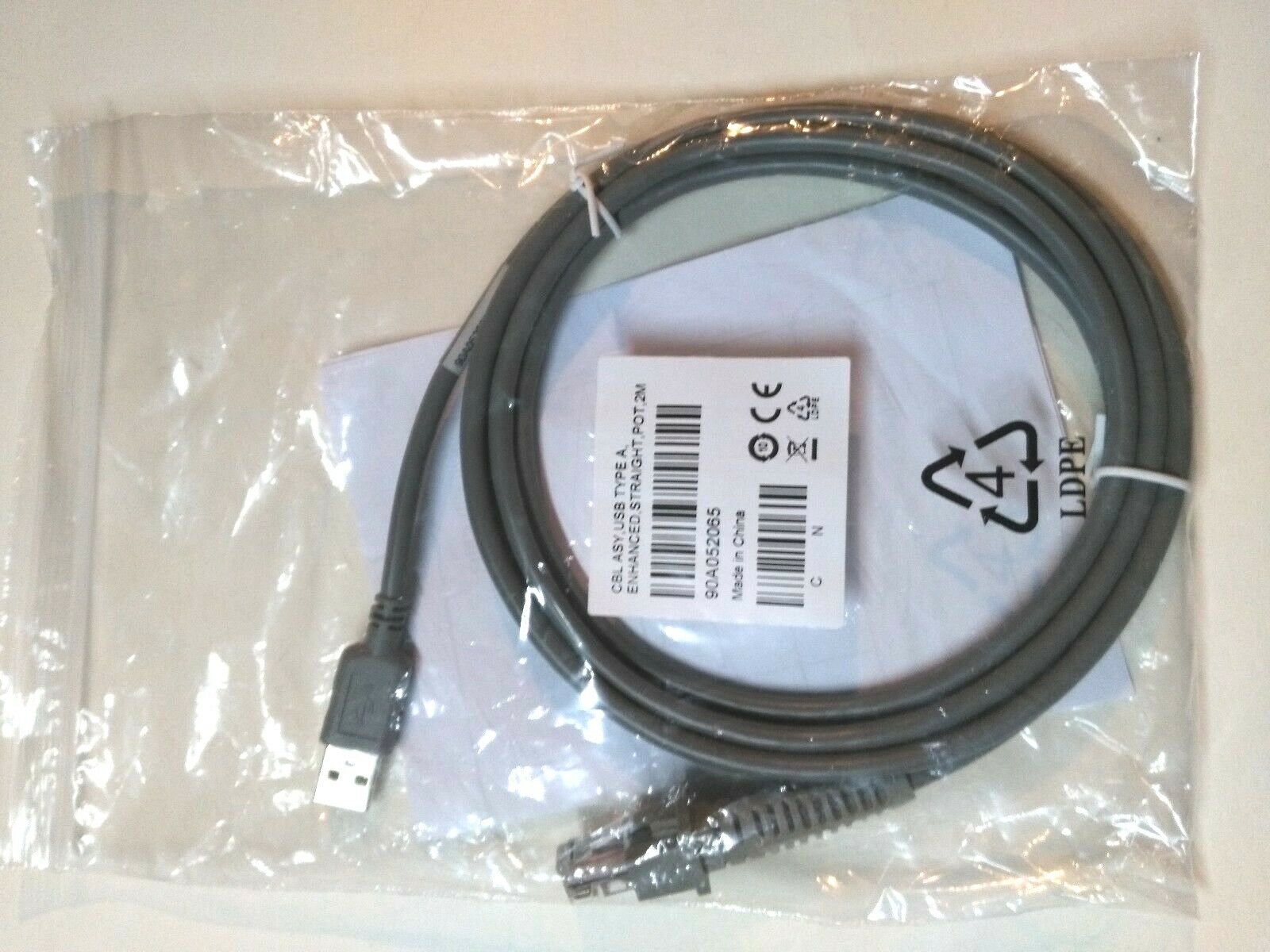Datalogic Cable - USB, Type A, Enhanced, POWER OFF TERMINAL USB CERTIFD 2 metros