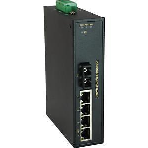 LevelOne 5-Port Fast Ethernet Industrial Switch w/ 1 x SC Multi-Mode Fiber