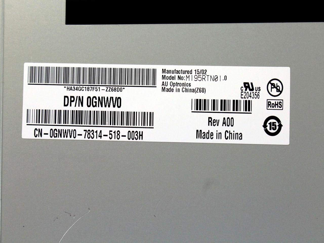 Genuine Dell Inspiron 3052 LCD 19.5 pantalla 1600 X 900