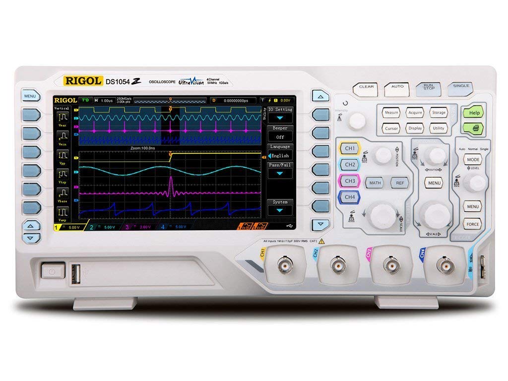 Osciloscopios digitales Rigol  Ancho de banda: 50 Mhz, Canales: 4