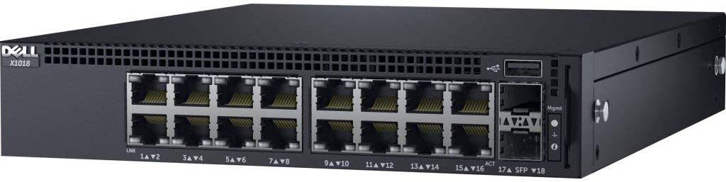 Dell X1018P Smart Web Managed Switch 16 Port 1GBE PoE - 463-5910, 9PN0D.