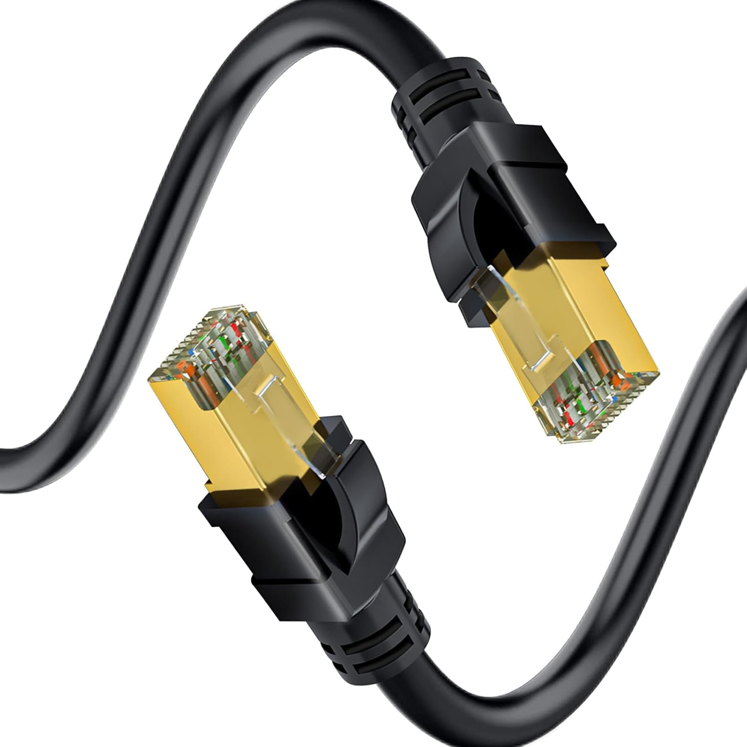 CABLE ETHERNET CAT 8 6M, CABLE DE RED LAN CAT8 DE ALTA VELOCIDAD DE 2000 MHZ CABLE DE CONEXIÓN RJ45 DE INTERNET