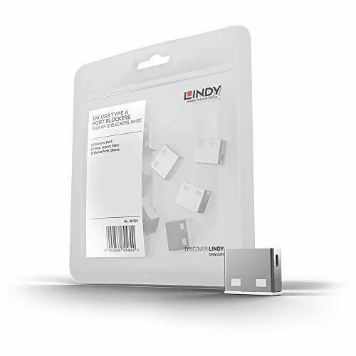 Bloqueador de puerto USB (sin llave) - Paquete de 10, cÃ³digo de color: Blanco
