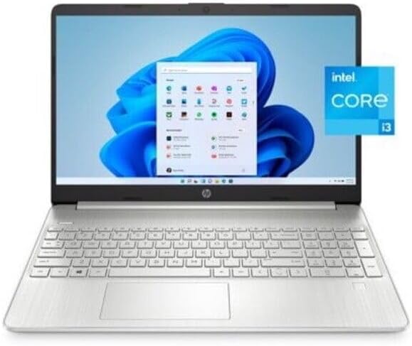 HP Portátil FHD de 15,6", Intel Core i3-1215U, 8 GB de RAM, SSD de 256 GB, plata, Windows 11 Home