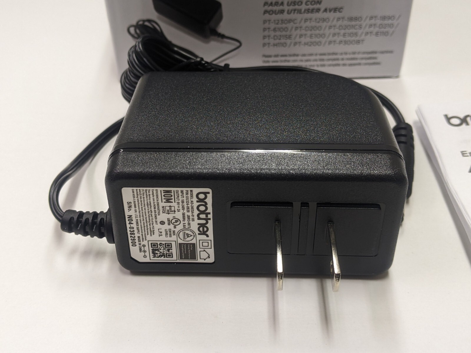 ADAPTADOR DE CA GENUINO BROTHER P-TOUCH AD-24ESA-01