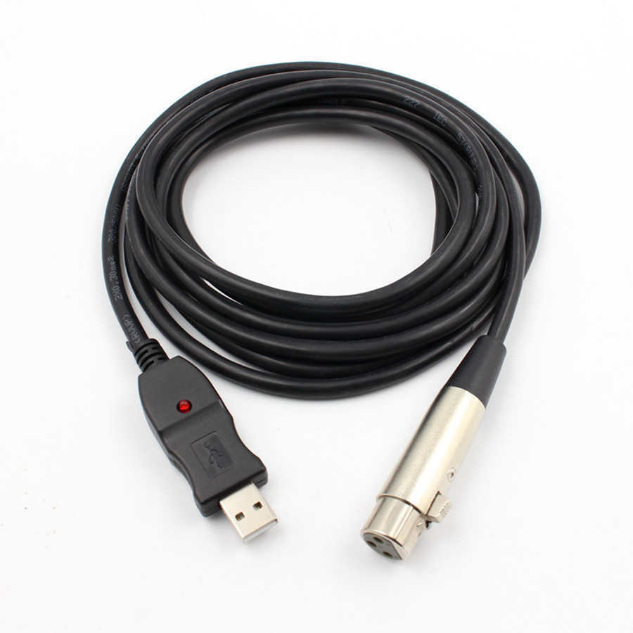 XLR Female to USB Male 3m 9ft Cable Adapter Vocal Recorder Microphone Link A314.