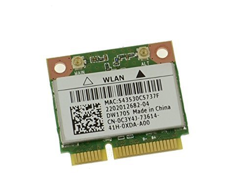 MINI PCI EXPRESS TARJETA DELL INALAMBRICO DW1705 WLAN WIFI 802.11 B/G/N+BLUETOOTH