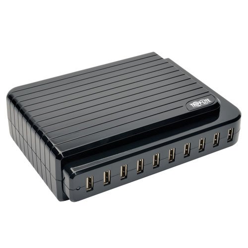 Estación de carga USB Tripp Lite 10 puertos Hub 5V 2.1A por puerto para tableta iPhone y iPad (U280-010)