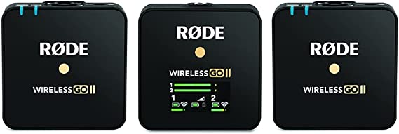 Rode Micrófonos Wireless GO II Sistema de micrófono inalámbrico de Doble Canal
