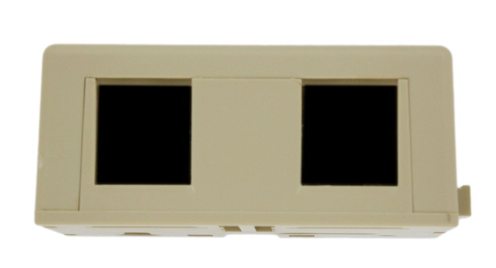 Leviton 42048-BID Montaje superficial Jack Kit, 8P8C 8P8C X, 110-Style, Ivory