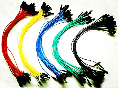 SUNKEE 100pcs 1p a 1p hembra a hembra puente cable Dupont cable 20cm