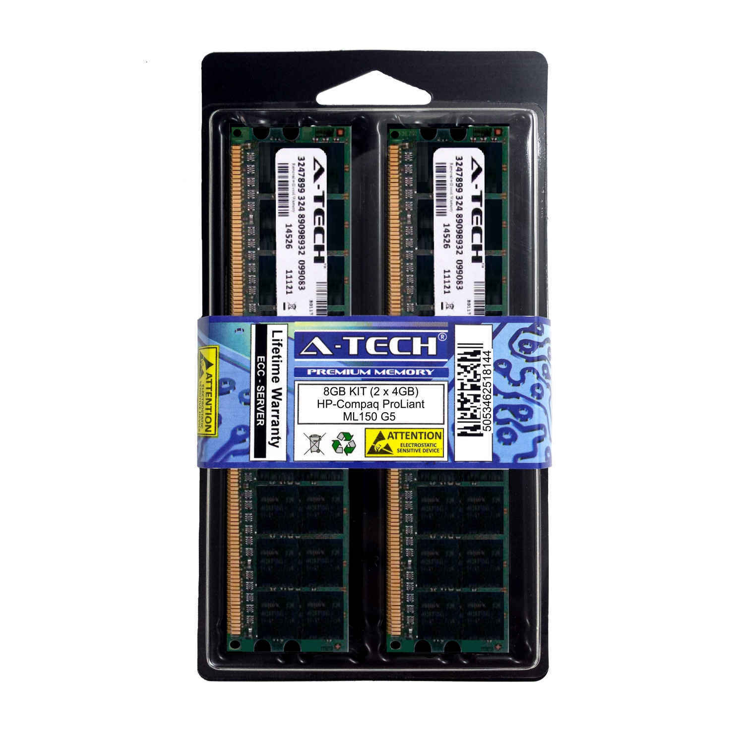 8GB KIT 2 x 4GB HP Compaq ProLiant ML150 G5 ML570 G3 ML570 G4 Server Memory RAM.