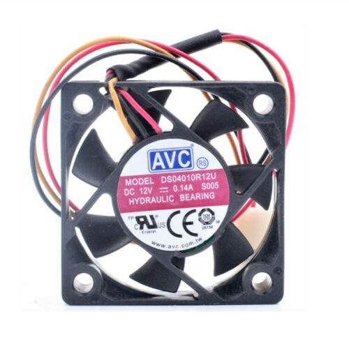 AVC DS04010R12U 12V 0.14A 40 * 10MM 4CM 3Pin Ventilador de refrigeración (USADO)