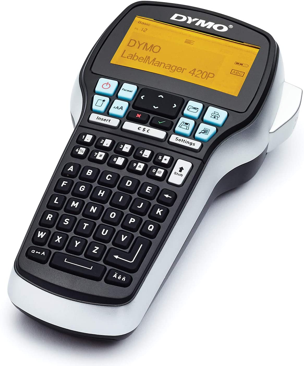 DYMO LabelManager 420P High Performance Rechargeable Portable Label Maker Kit, ABC Keyboard with 4 Rolls of D1 Labels & Carrying Case