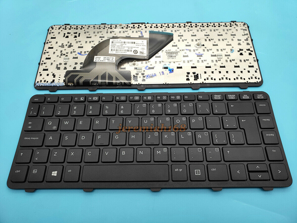 Para HP Probook 440 G2 445 G2 430 G2 Teclado Latino EspaÃ±ol Teclado Marco negro