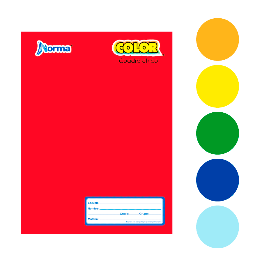 Cuaderno Forma Francesa Norma Color / Raya / 100 hojas / Cosido