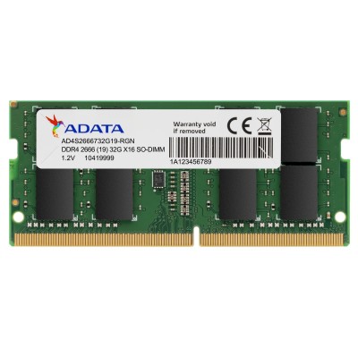 Memoria RAM ADATA AD4S266688G19-SGN, 8 GB, DDR4, 2666 MHz, SO-DIMM