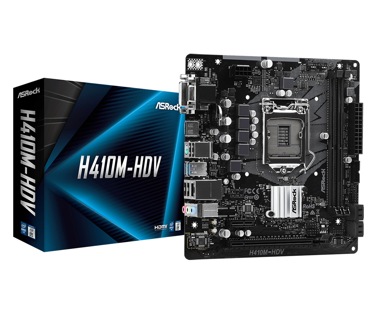 TARJETA MADRE ASROCK H410M-HDV DDR4 HDMI SOC 1200 DECIMA GEN 90-MXBD60-A0UAYZ