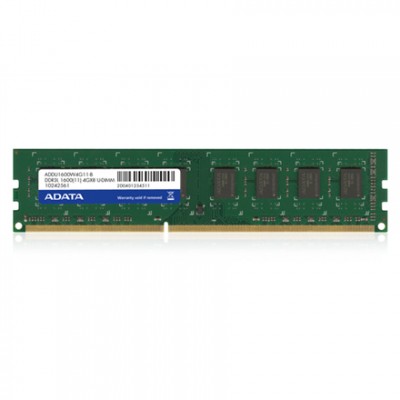Memoria RAM para PC ADATA, 4 GB, DDR3L, 1600 MHz, PC/server, 240-pin DIMM
(ADDU1600W4G11-S)