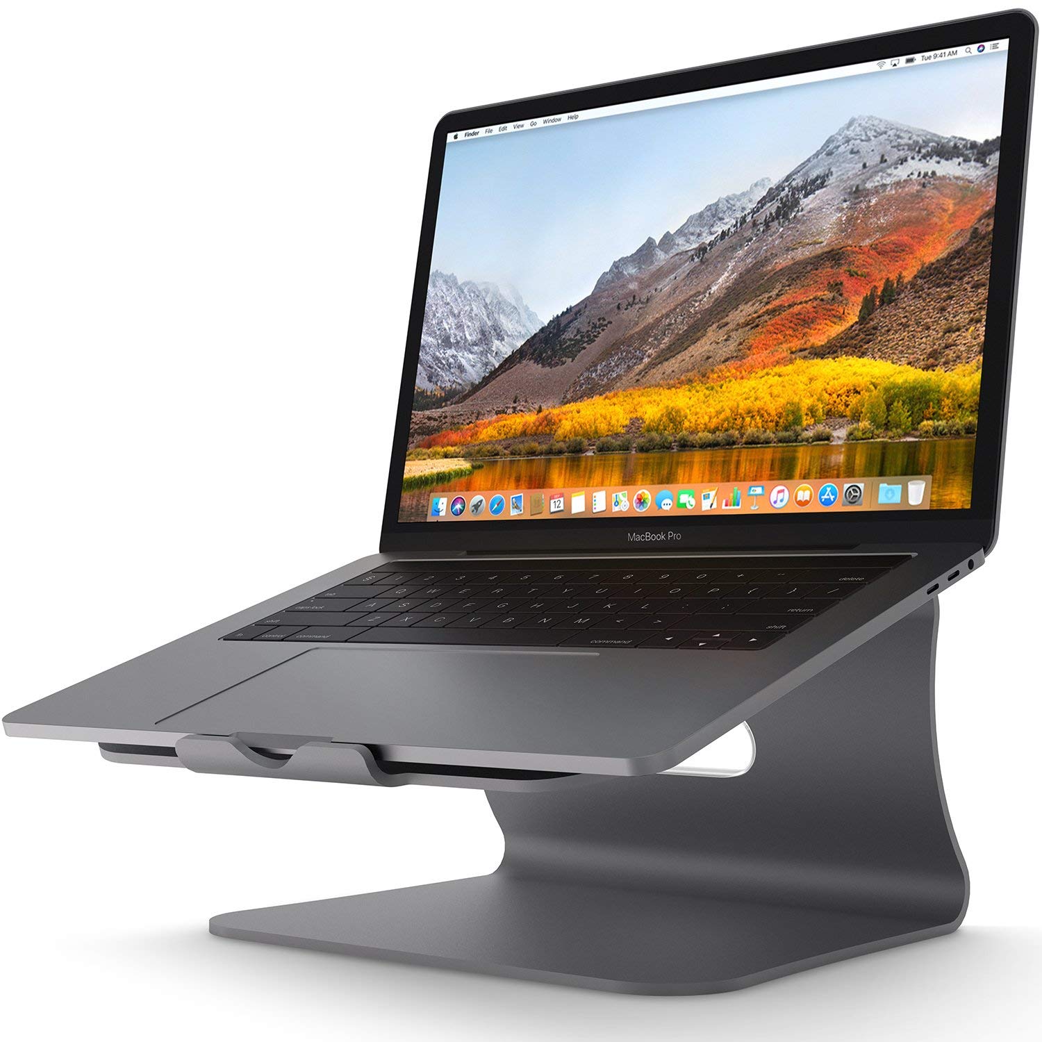Soporte para computadora Apple MacBook Air, MacBook Pro Color Gris.
