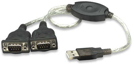 CONVERTIDOR USB A SERIAL DB9M 2 PUERTOS