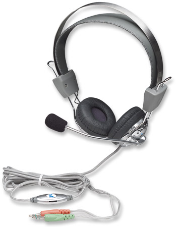 AUDIFONOS DIADEMA MANHATTAN ERGONOMICA MICROFONO CONTROL DE VOLUMEN 3.5MM