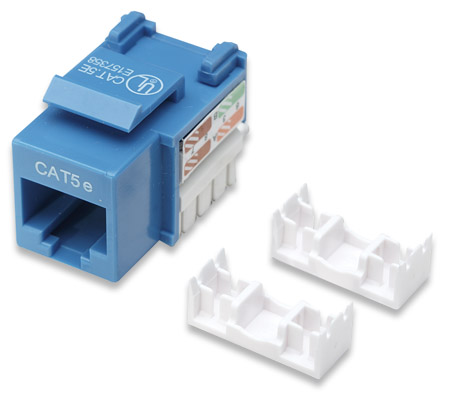 JACK RJ45 CAT5E INTELLINET UTP KEYSTONE  DE IMPACTO AZUL