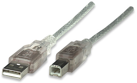 CABLE USB 2.0 MANHATTAN A-B DE 5.0 MTS PLATA
