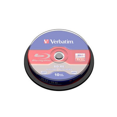 BLU-RAY REGRABABLE VERBATIM 2X 25GB  CAMPANA CON 10 PIEZAS