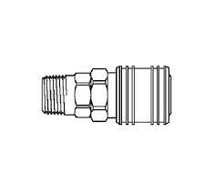 EATON 500 SERIES FEMALE SOCKET MALE 1/2-14 NPTF END CONNECTION PNEUMATIC QUICK DISCONNECT COUPLING BRASS