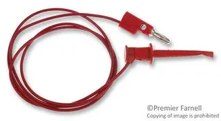 POMONA 3782-36-2 Pinza de Pruebas Minigrabber® a Conector Banana Macho Apilable, 36", Rojo