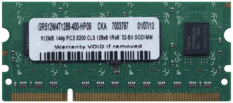 512MB Hewlett Packard LaserJet 144-pin SDRAM SODIMM